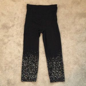 Spanx Metallic Flecks Active Leggings Size S